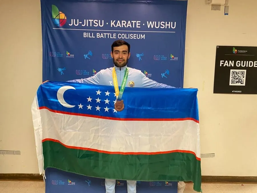 
											
											Dostonbek Otabolayev Butunjahon o‘yinlarida O‘zbekiston delegatsiyasining birinchi medalini qo‘lga kiritdi
											
											