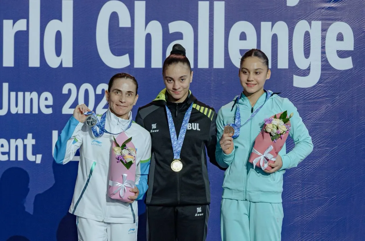 
											
											50 yoshli Oksana Chusovitina Jahon chellenj kubogida kumush medalga ega chiqdi
											
											