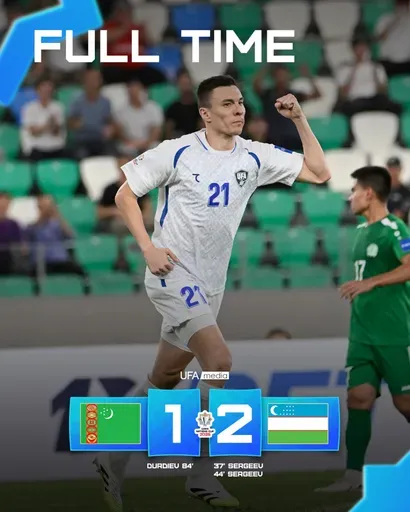 
											
											“CАFА Nations Cup-2025”. Ўзбекистон Туркманистон устидан катта қийинчилик билан ғалаба қозонди
											
											