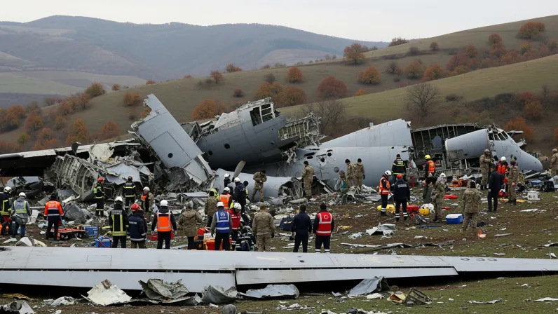 
														
														Грузияда Туркия ҳарбий самолёти қулаб тушди
														
														