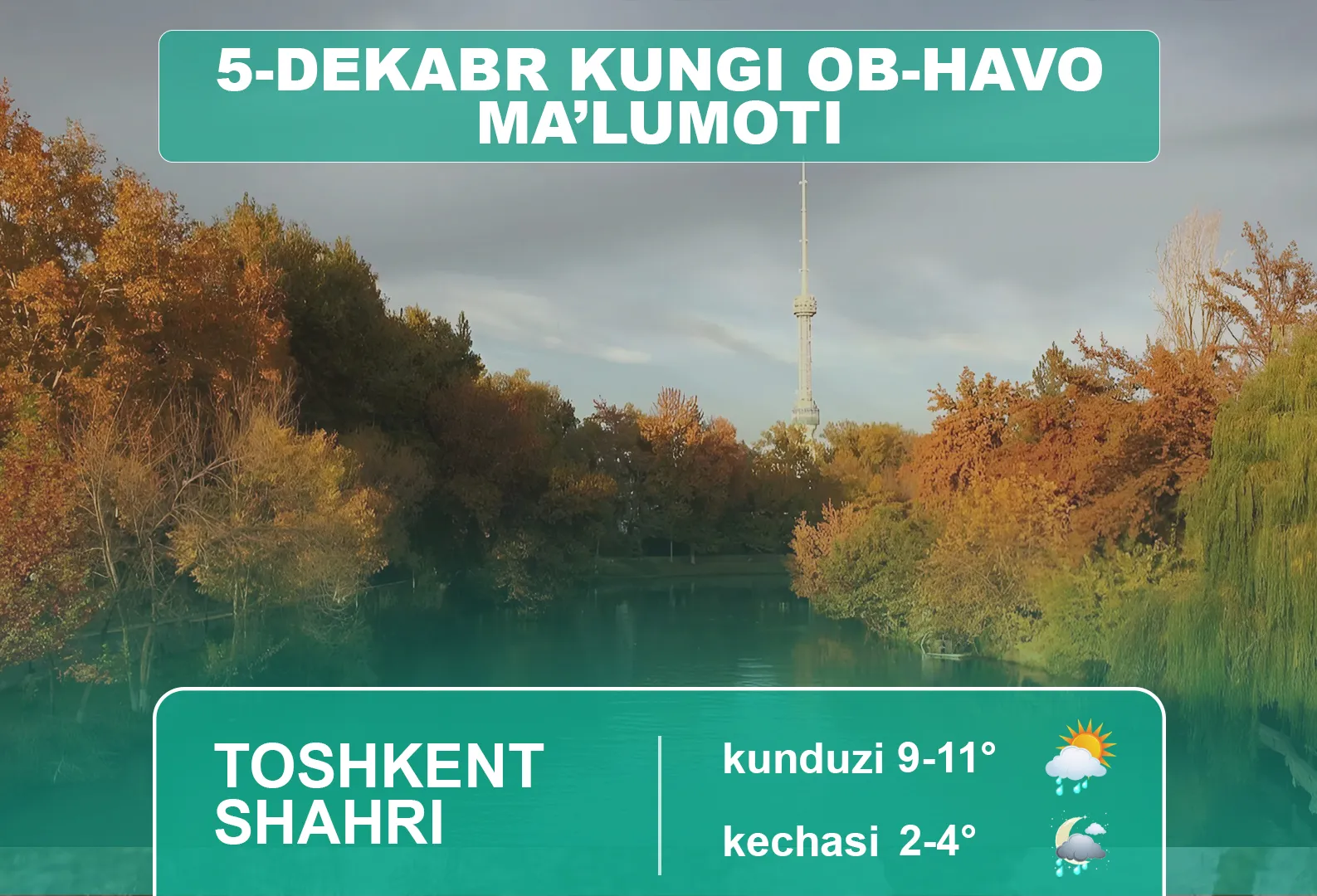 5 декабрь кунги об-ҳаво маълумоти