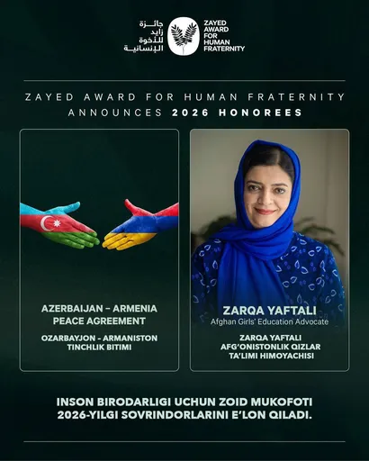 Саида Мирзиёева “Инсоний биродарлик” мукофоти совриндорларини табриклади