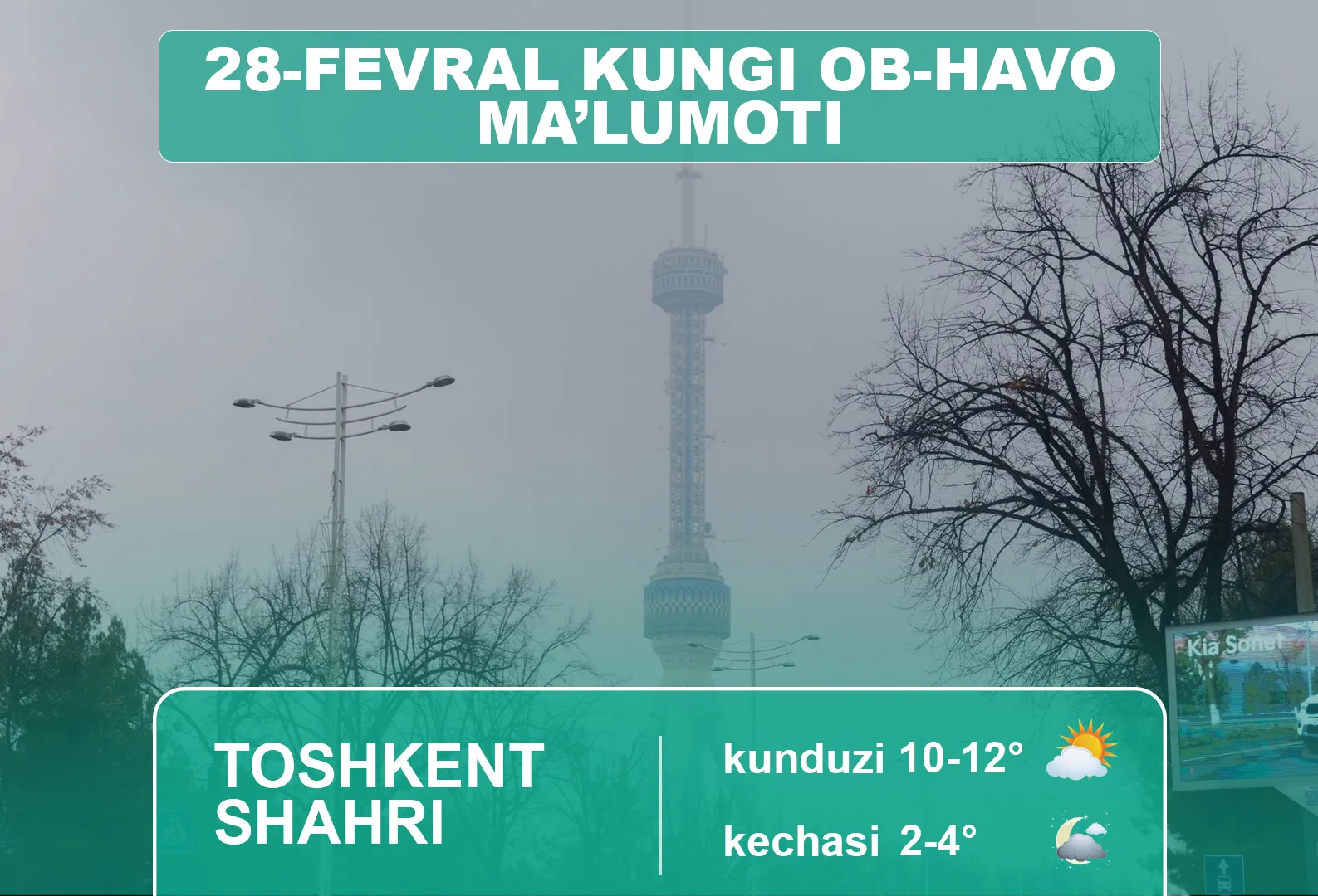 28-fevral kuni O‘zbekistonda qanday ob-havo kuzatiladi?