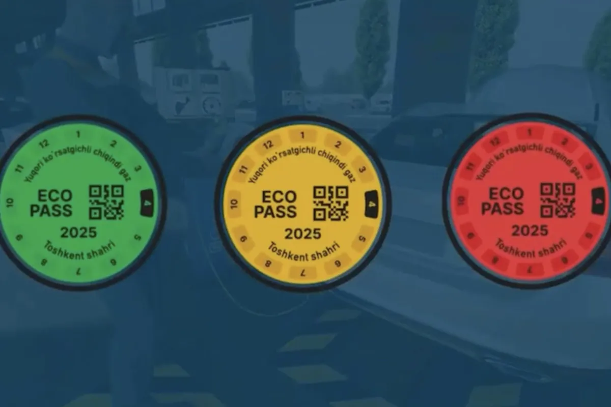 Ўзбекистонда транспорт воситалари учун экологик стикерлар бериш тартиби тасдиқланди