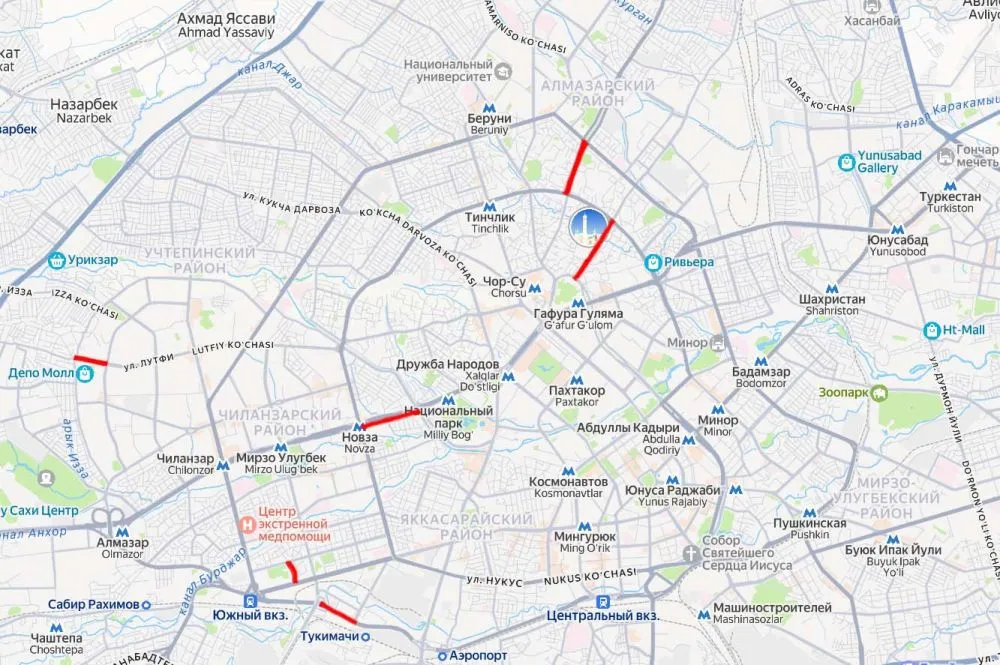 
														
														Тошкентда таровеҳ намози сабабли қатор кўчалар ёпилади
														
														