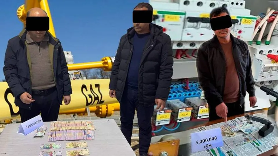 Наманган ва Сурхондарёда электр ва газ таъминоти ходимлари пора билан қўлга тушди